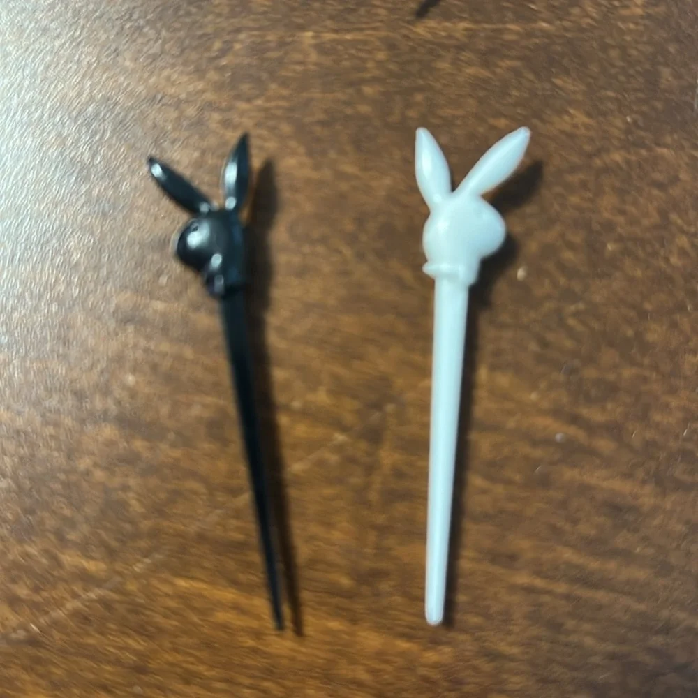 Playboy Vintage Late 60s/Early 70sBlack and White Decorative Picks